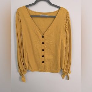 Urban Outfitters long sleeve mustard top, size medium